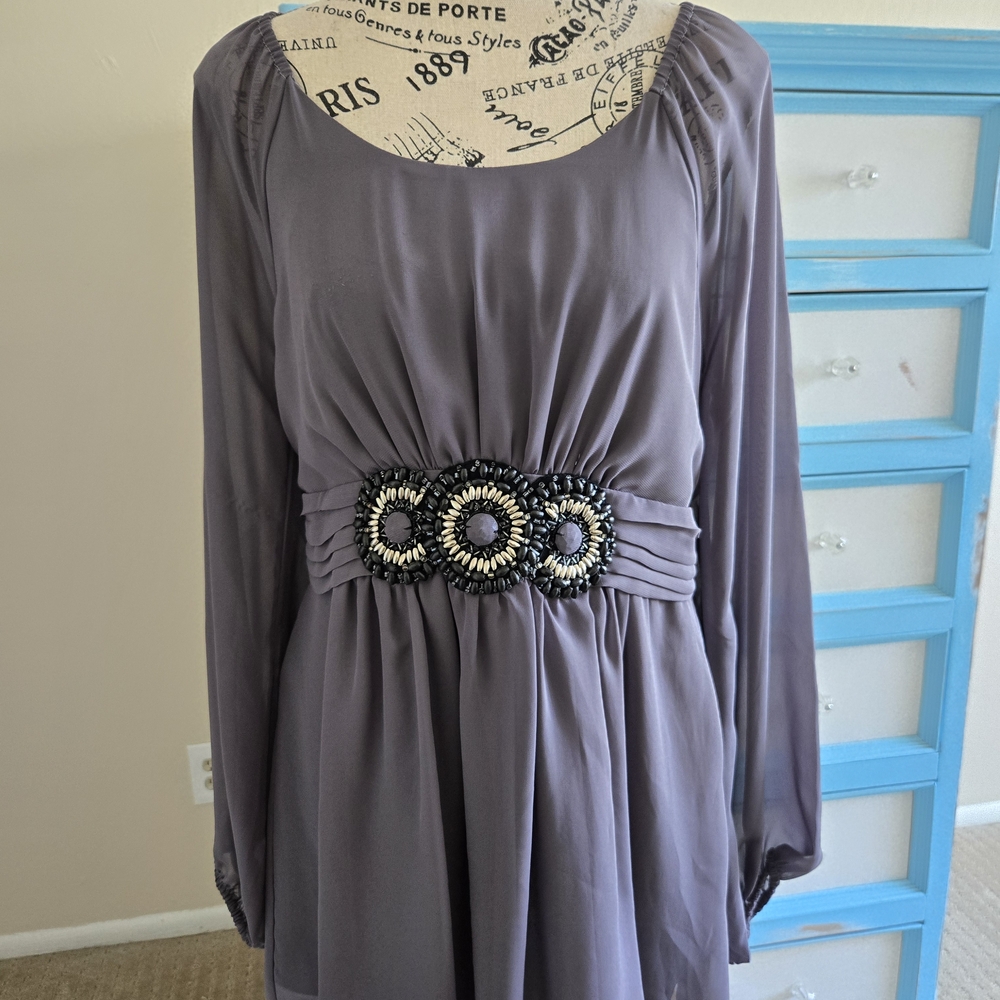 ECI Lavender Tunic with Embellished Waist